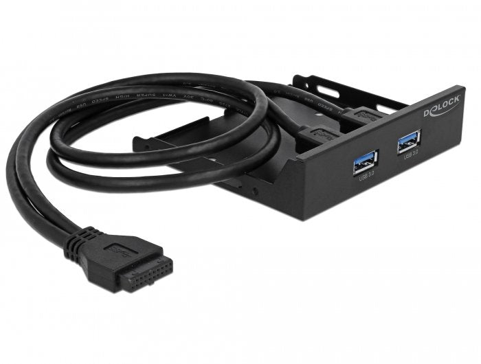 Delock Panel Frontal 3.5" 2 X Usb 3.0 Negro