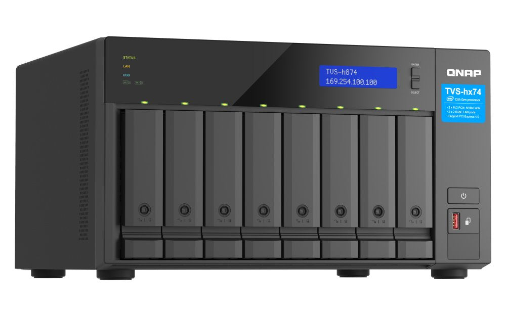 EAN 4711103083208 - QNAP TVS-h874X NAS Torre Intel® Core™ i9 64 GB DDR4 0 TB QuTS hero Negro imagen 4