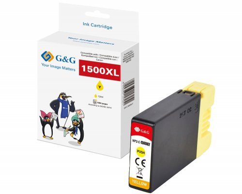G&G Tinte Komp. M. Canon Pgi-1500xly 9231b001 Xl-Patr. Amarillo