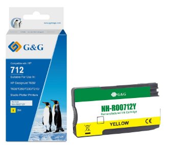 G&G Cartucho Hp 712 Xl 3ed69a Permanent & Wasserf. 29 Ml