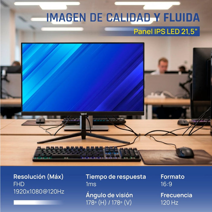 EAN 8435364320037 - iggual ML21S pantalla para PC 54,6 cm (21.5") 1920 x 1080 Pixeles Full HD LED Negro imagen 6