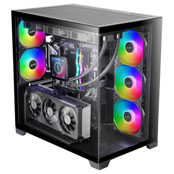 Caja Semitorre Atx Mcvpro Argb Negro Mars Gaming Bahías Int:2x3'5/4x2'5/ 1xusb3.0, 2xusb2.0/ Hd Audio In/Out/ Sin Fuente De Alimentación