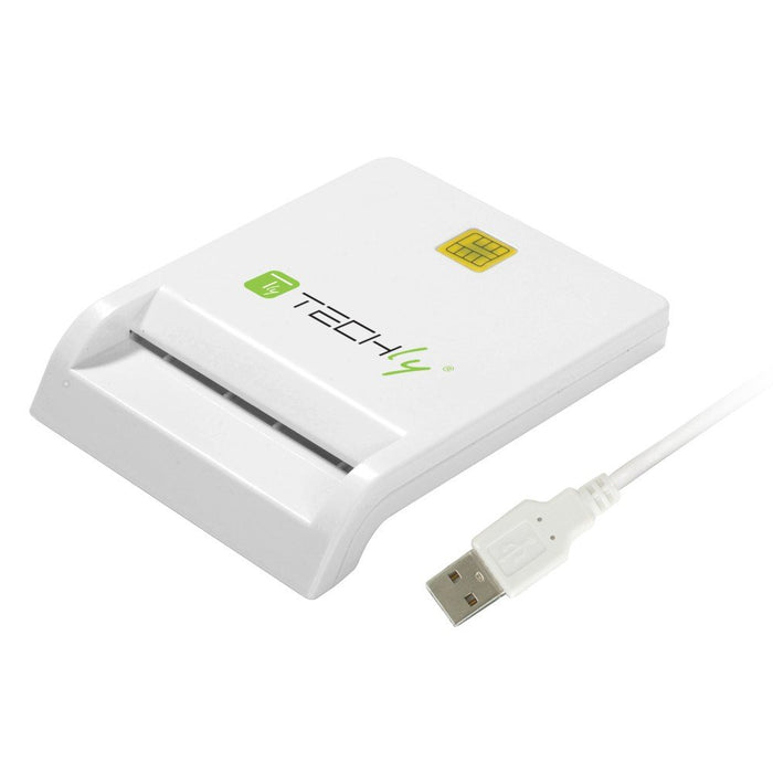 EAN 8054529029150 - Techly Compact Smart Card Reader/Writer USB2.0 White I-CARD CAM-USB2TY lector de tarjeta inteligente Inte imagen 1