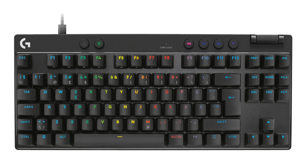 Logitech G Pro X Rapid - Teclado - Tkl - Retroiluminado - Usb - Qwerty - Nórdico (Danés/Finlandés/Noruego/Sueco)