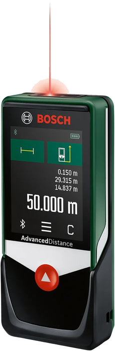 Bosch Bricolaje Y Jardín Telémetro Láser Advanceddistance 50c Verde Negro, Alcance 50m, Bluetooth 06036722z0