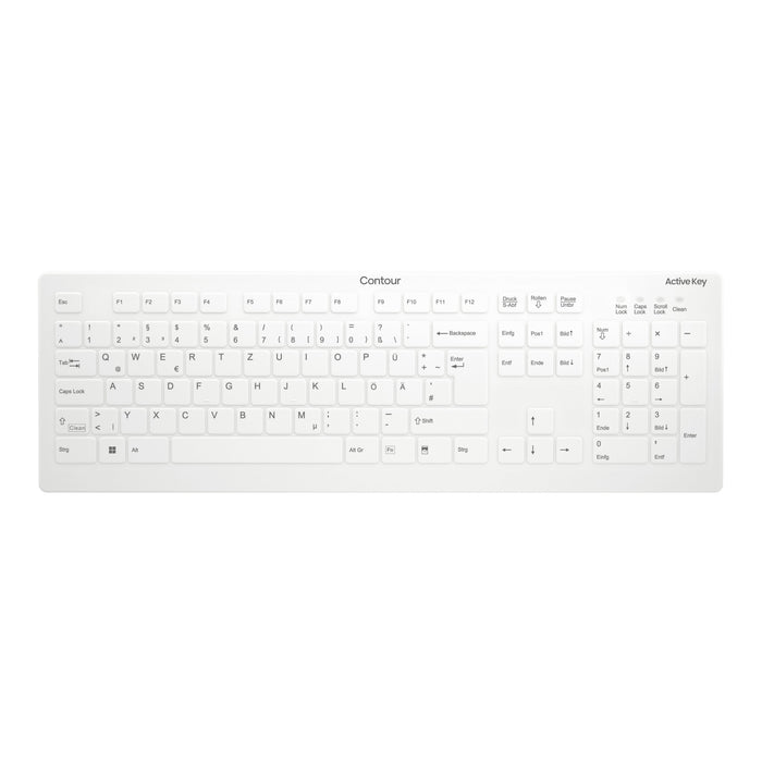EAN 7061119551718 - Contour Design Active Key AK-C8112 teclado Médico RF inalámbrico QWERTZ Alemán Blanco imagen 1