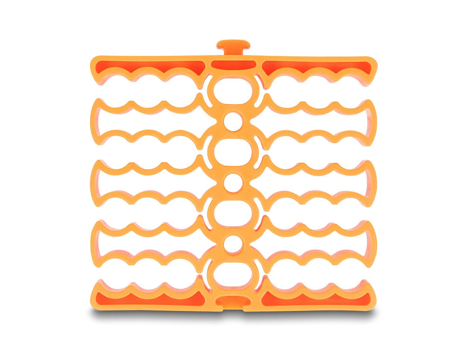 Delock 66255 Organizador De Cables Con 24 Entradas De Cable Naranja
