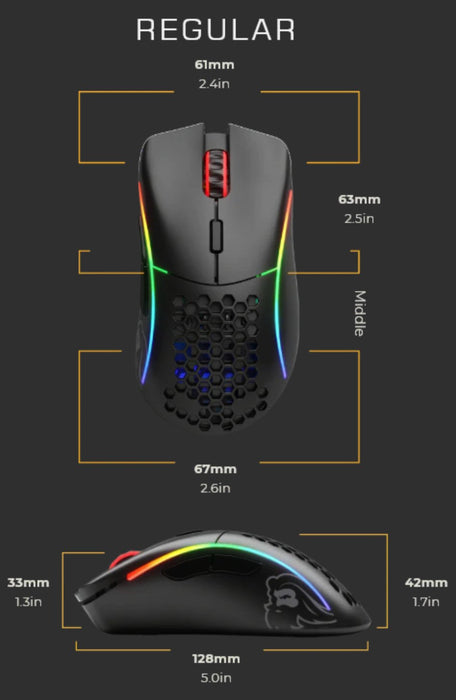 Raton Glorious Pc Gaming Race Glo-Ms-Dw-Mb Ratón Mano Derecha Rf Inalámbrico 19000 Dpi