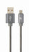 EAN 8716309106221 - Gembird CC-USB2S-AMMBM-1M-BG cable USB USB 2.0 Micro-USB B USB A 0,48 Gbit/s Gris, Metálico imagen 1