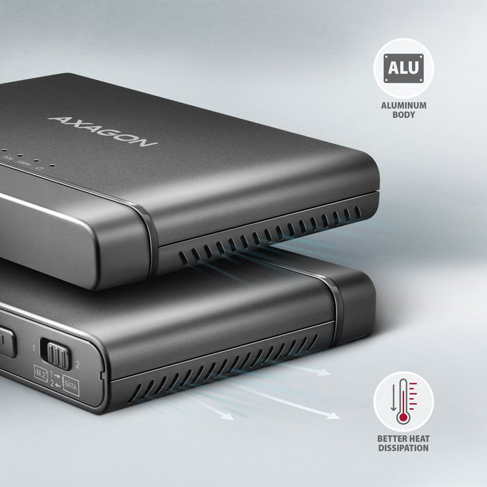 EAN 8595247907332 - Axagon ADSA-CC USB-C 10Gbps - NVMe M.2 SSD & SATA 2.5/3.5 SSD/HDD CLONE MASTER 2 - Digital/Daten - NVMe U imagen 6