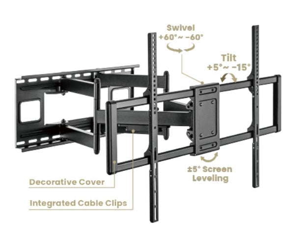 EAN 8716309130417 - Gembird WM-120ST-01 soporte para TV 3,05 m (120") Negro imagen 3