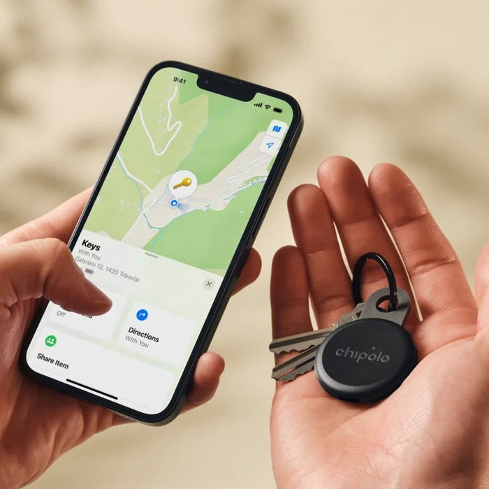 Chipolo Loop  Rechargeable Tracking Tag Compatible With Apple Find My On Iphone (Carbón)
