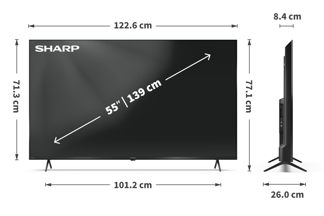 EAN 5905683272896 - Sharp 55HP5265E Televisor 139,7 cm (55") 4K Ultra HD Smart TV Wifi Negro imagen 8