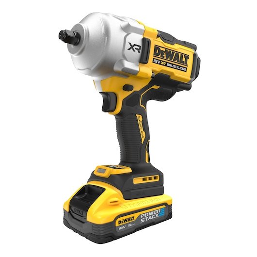 Llave De Impacto Inalámbrica Dewalt Dcf961h2t, 18 Voltios, 1/2" Amarillo/Negro, 2 Baterías Powerstack Li-Ion 5ah, En Caja T Stak Dcf961h2t-Qw