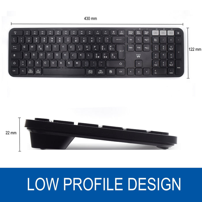 EAN 8052101430868 - Ewent EW3277 teclado Universal RF inalámbrico QWERTY Español Negro imagen 3