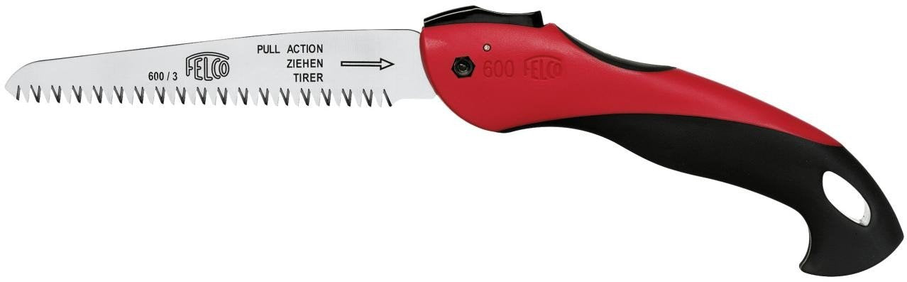 Felco 600 Serrucho Plegable De Corte Por Tracción Negro, Cromo, Rojo 16 Cm
