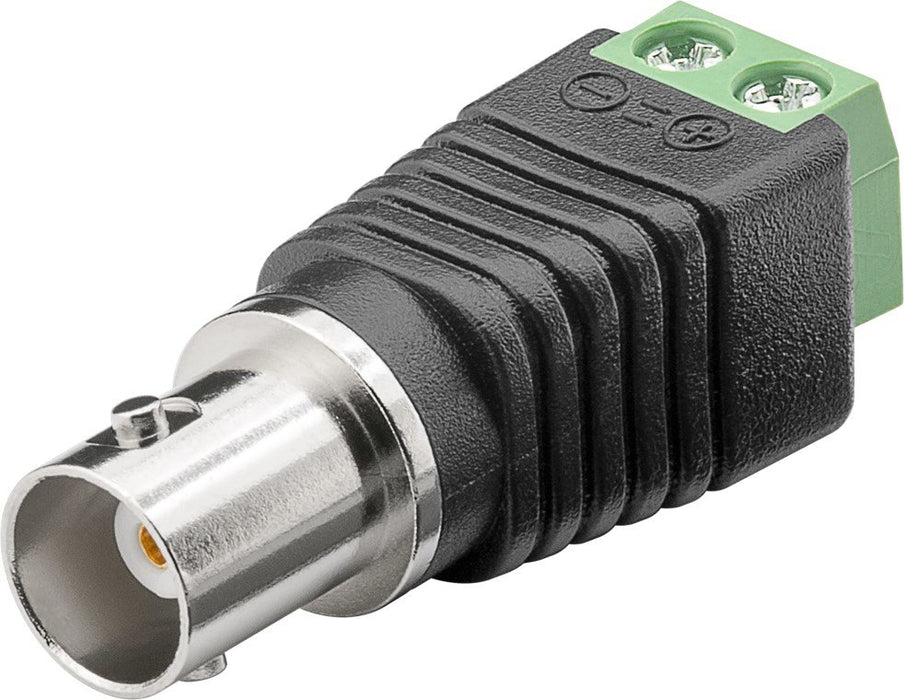 EAN 4040849767395 - Goobay 76739 cambiador de género para cable Terminal Block 2-pin BNC Negro imagen 1