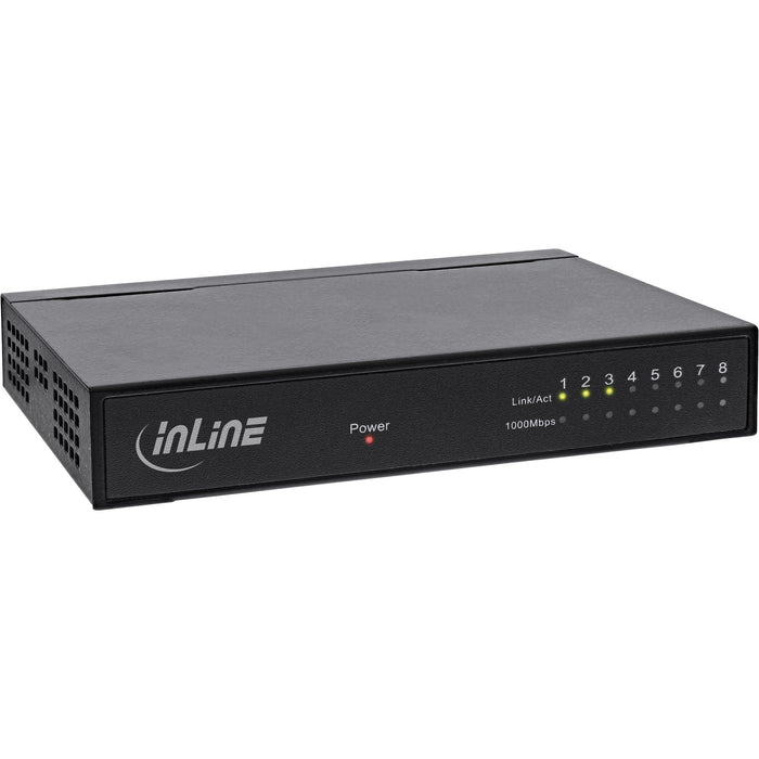 EAN 4043718257331 - InLine 32308M switch Gigabit Ethernet (10/100/1000) Negro imagen 1