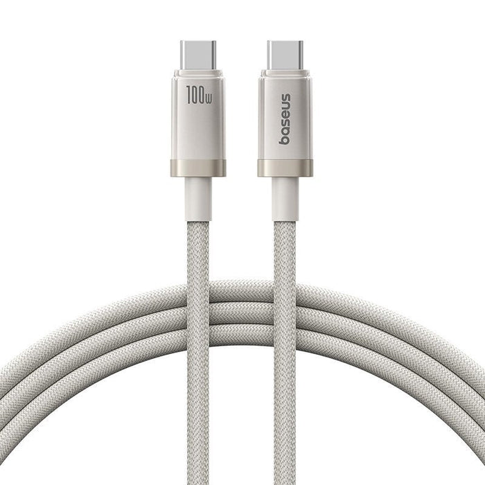 Titanium Alloy Fast Charging Cable Type-C To Type-C 100w 1m Galaxy Titanium Gold