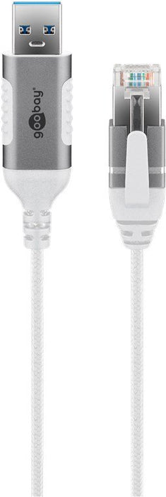 EAN 4040849743771 - Goobay 74377 cambiador de género para cable USB 3.0 type A RJ45 Blanco imagen 1
