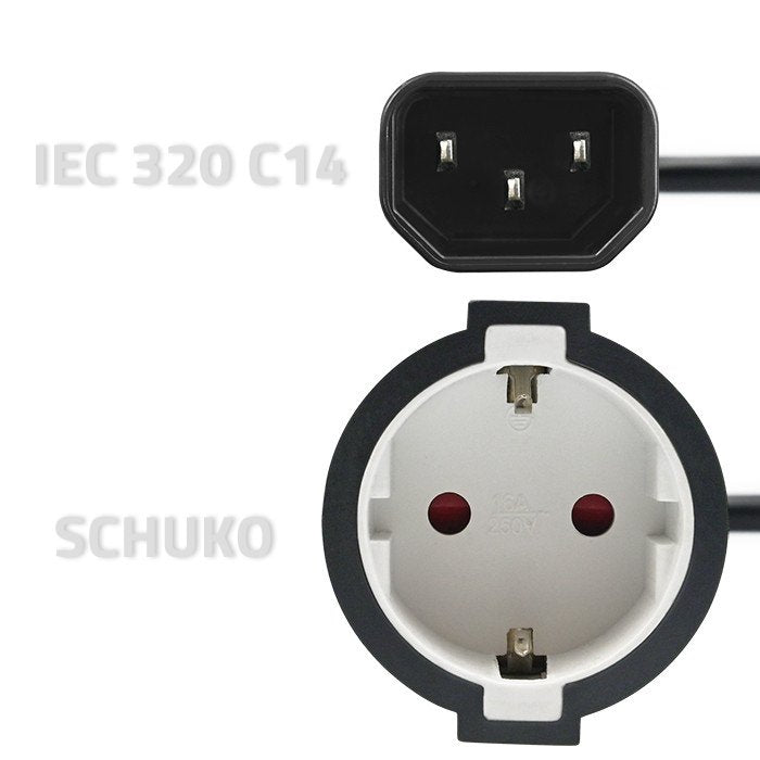 EAN 5901878539065 - Qoltec 53906 cable de transmisión Negro 0,15 m IEC 320 Schuko imagen 4