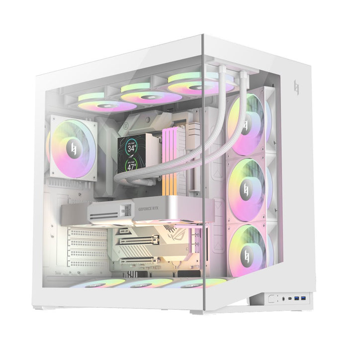 EAN 6931858712200 - GameMax NEX C56 WH carcasa de ordenador Midi Tower Blanco imagen 4