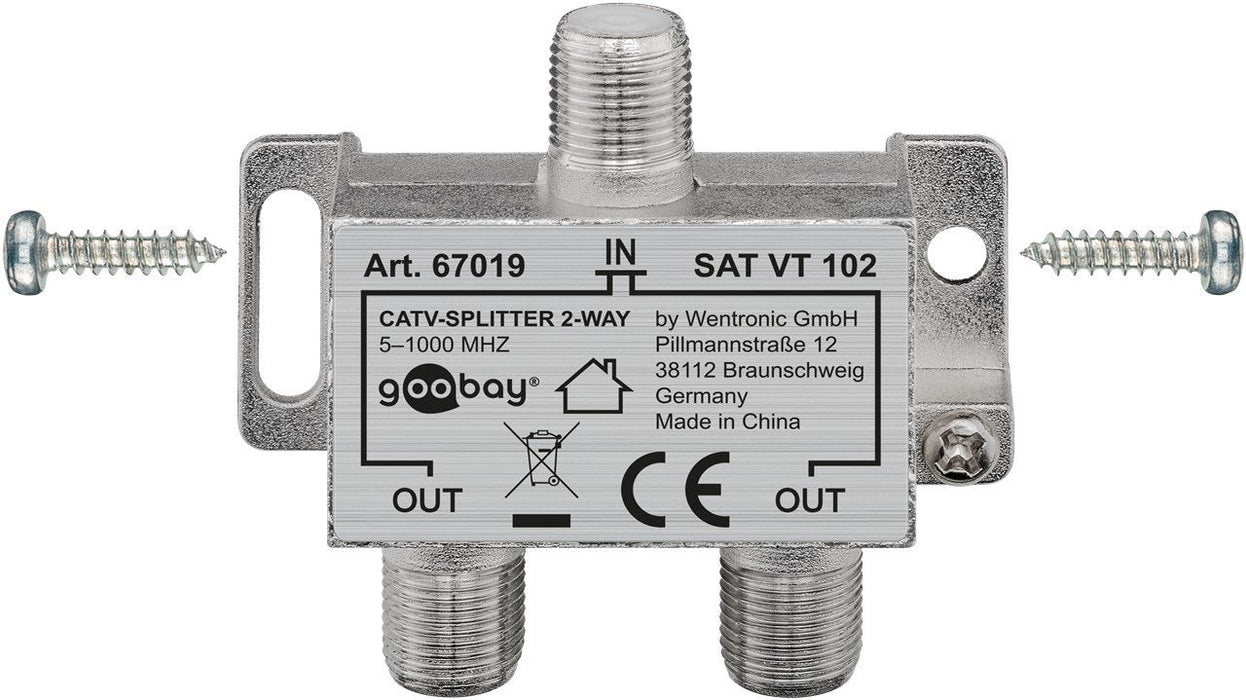 Catv-Splitter 2-Way - Splitter For Catv Devices 5-1000 Mhz