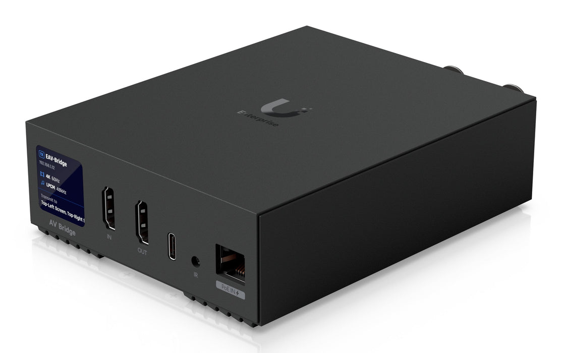 Ubiquiti Eav-Bridge Enterprise Audio/Video Bridge 4k60 Hdmi Xlr Poe+