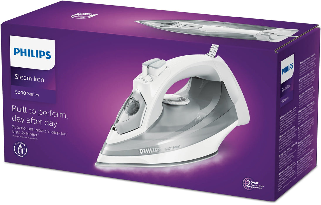 EAN 8710103968047 - Philips 5000 series DST5010/10 plancha Plancha a vapor Suela SteamGlide Plus 2400 W Gris, Blanco imagen 4