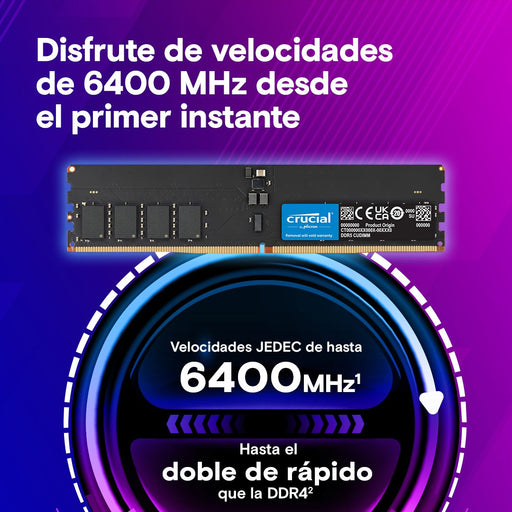EAN 649528943552 - Crucial CT2K64G64C52CU5 módulo de memoria 128 GB 2 x 64 GB DDR5 6400 MT/s 288-pin DIMM imagen 2