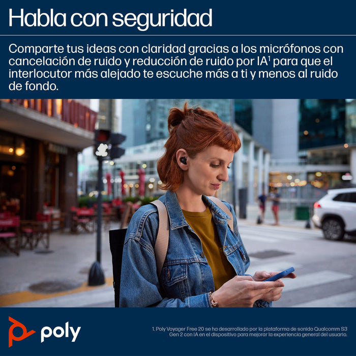EAN 0198122945344 - HP Poly Voyager Free 20 Gray Earbuds +Basic Charge Case Customer Special 1 Inalámbrico Dentro de oído Lla imagen 7