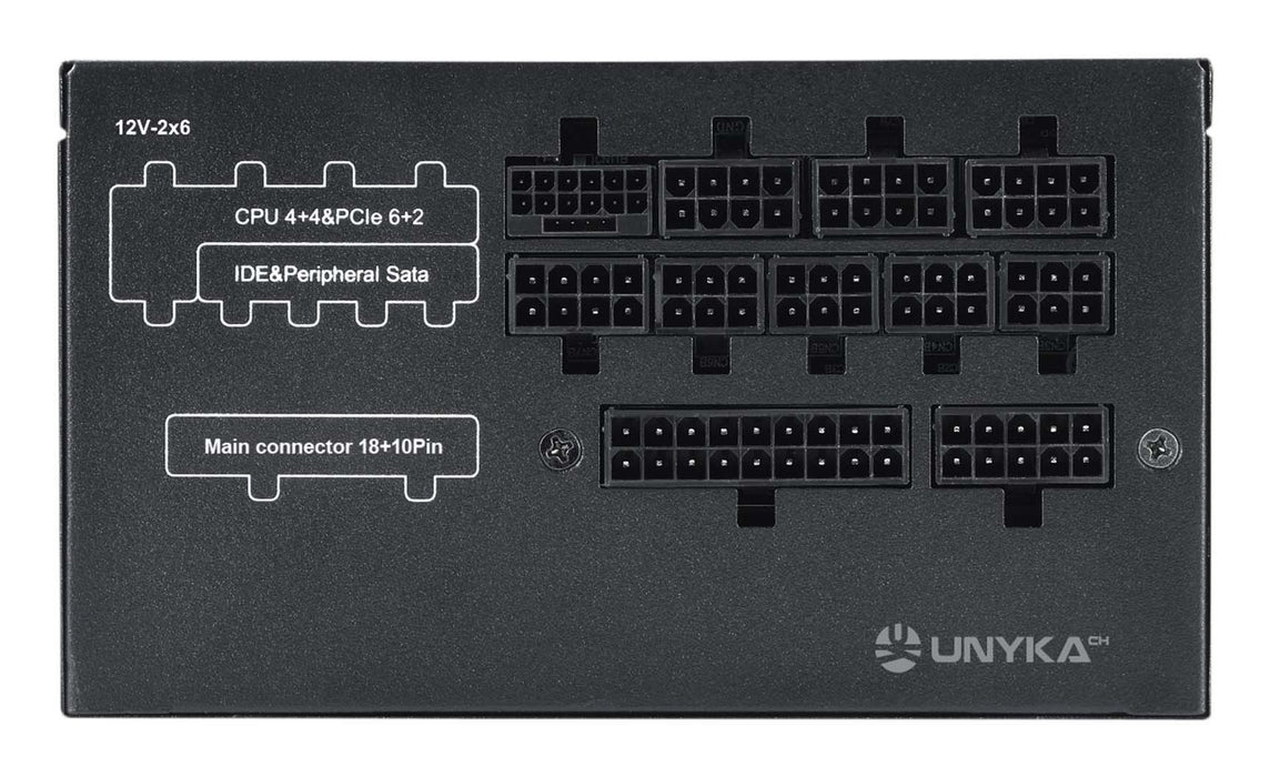 EAN 8436617921407 - UNYKAch UK213850 unidad de fuente de alimentación 18+10 pin ATX Negro imagen 3