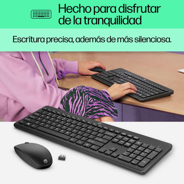 EAN 0195122125004 - HP 230 Wireless Mouse and Keyboard Combo teclado Ratón incluido Oficina RF inalámbrico Negro imagen 6