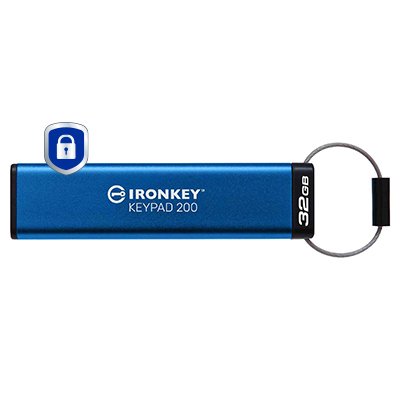 EAN 0740617330083 - Kingston Technology IronKey Keypad 200 unidad flash USB USB tipo A 3.2 Gen 1 (3.1 Gen 1) Azul imagen 1
