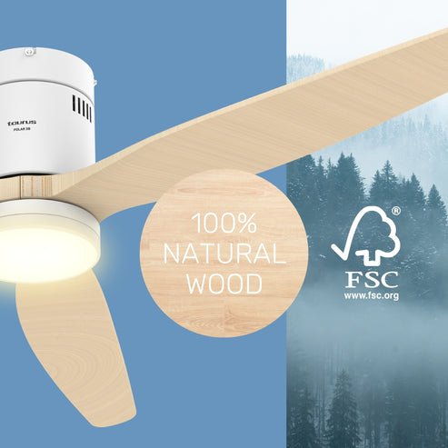Ventilador  Pae  Techo Taurus Polar 3b 30w 132cm 3 Aspas Est9440330l