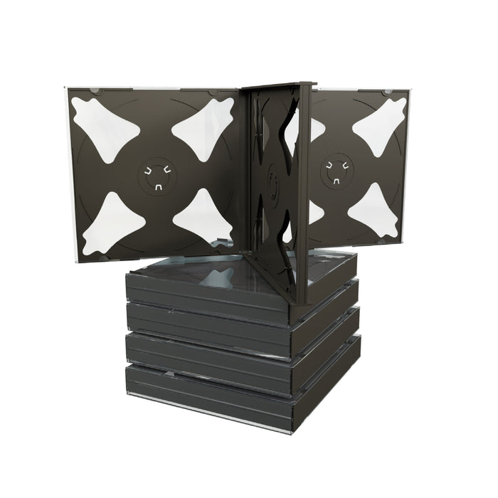 EAN 4260057123527 - MediaRange BOX34-4 funda para discos ópticos Caja transparente para CD 4 discos Negro imagen 2