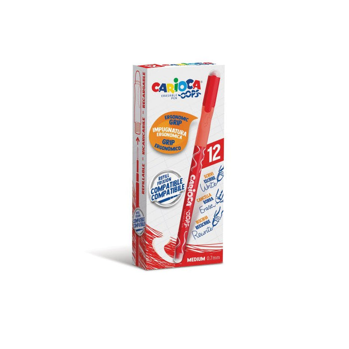 EAN 8003511470395 - Carioca 43039/03 bolígrafo de gel Medio Bolígrafo de gel con tapa Rojo 12 pieza(s) imagen 1