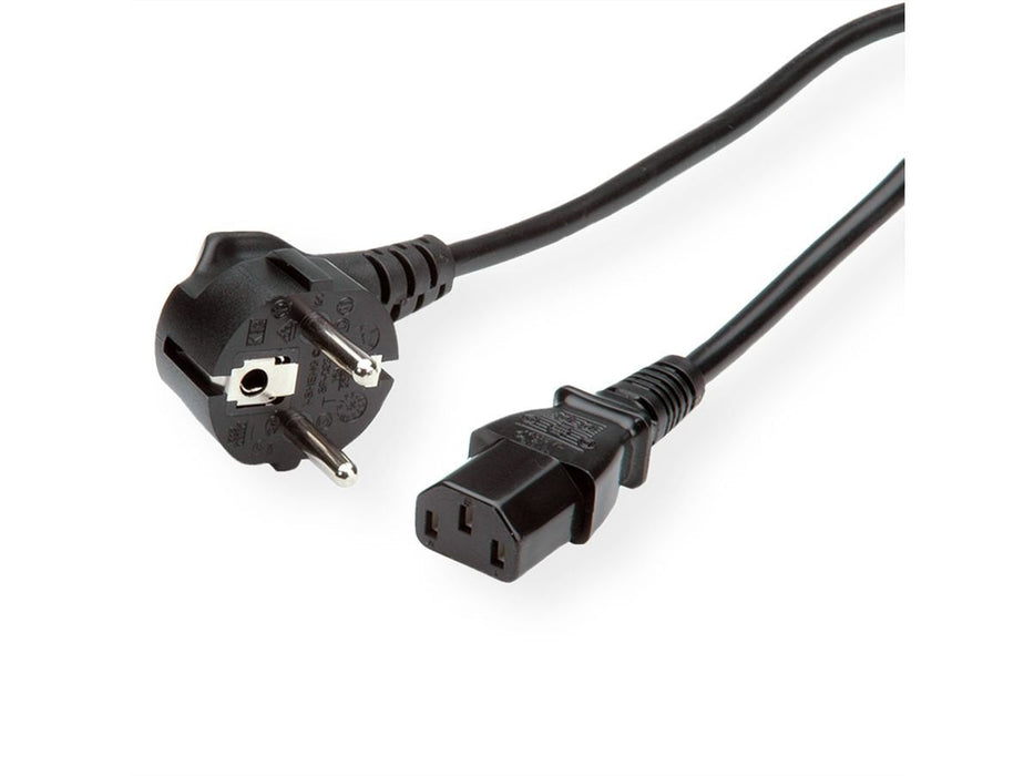 Roline Netzcable Gerade Iec-Buchse Schwarz 3m