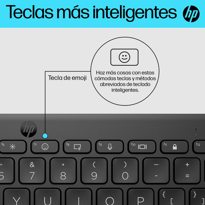 EAN 0196548515813 - HP 350 BLK Compact Multi-Device Keyboard teclado Hogar Negro imagen 9
