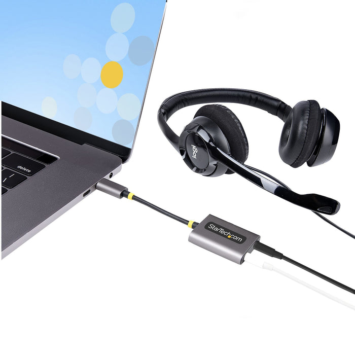 EAN 65030897594 - StarTech.com USBC-AUDIO-SPLITTER divisor de audio Gris imagen 9