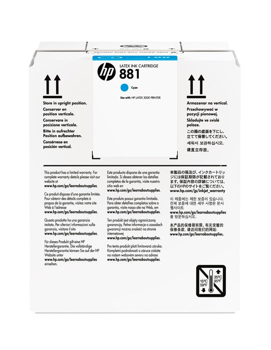 EAN 887758106648 - HP 881 5-liter Cyan Latex Ink Cartridge cabeza de impresora Inyección de tinta térmica imagen 1
