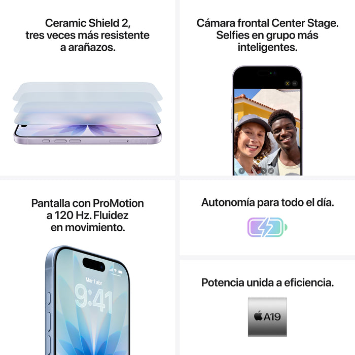 EAN 0195950644708 - Apple iPhone 17 16 cm (6.3") SIM doble iOS 26 5G USB Tipo C 512 GB Blanco imagen 6
