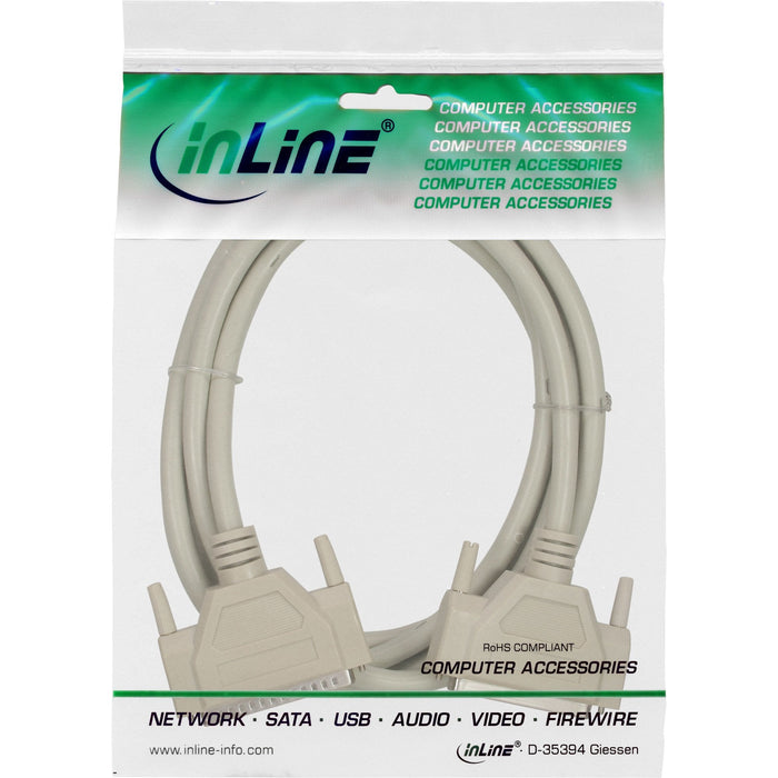 Cable De Extensión Serie Inline Moldeado Db37 Macho A Hembra Directo Gris 1m