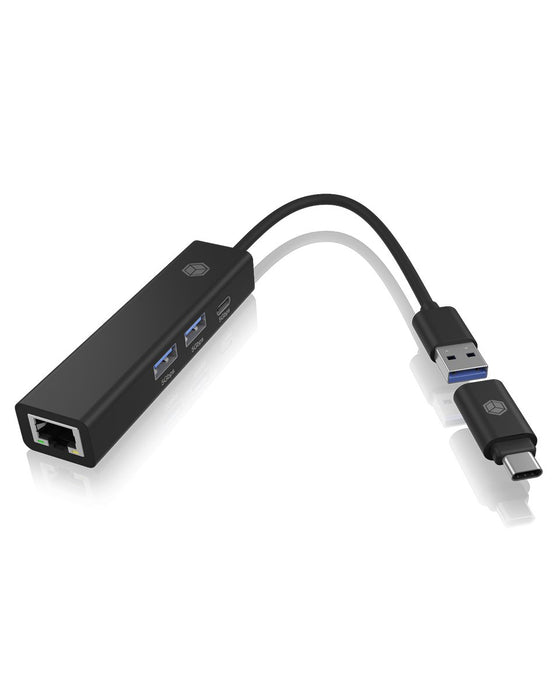 EAN 4250078173410 - ICY BOX IB-HUB1439-LAN Alámbrico USB 3.2 Gen 1 (3.1 Gen 1) Type-A Negro imagen 2