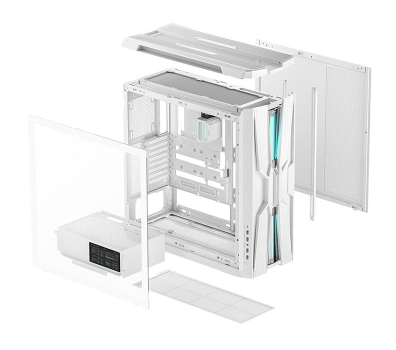 Caja Pc Deepcool Genome Iii Integrated Liquid Cooling Case, White