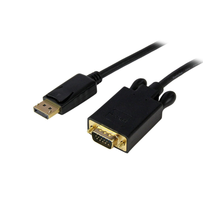 Startech.Com Cable 3m Vídeo Adaptador Conversor Displayport A Vga Convertidor Activo Dp Macho A Macho 1920x1200 1080p Negro Cable Displayport Displayport (M) A Hd-15 (Vga) (M) 3.05 M Trabado Negro