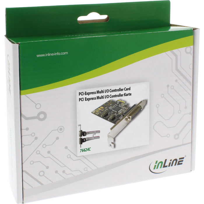 Tarjeta De Interfaz Inline 1 Puerto Paralelo De 25 Pines + 2 Puertos Pcie Serie De 9 Pines