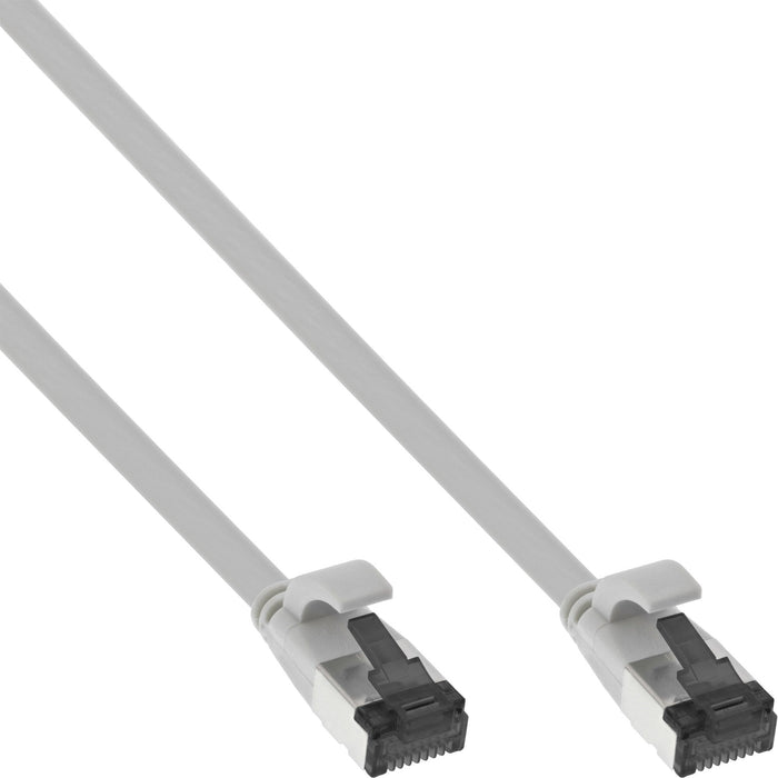 Cable De Red Plano Inline, U/Ftp, Cat.8.1, Tpe Libre De Halógenos, Gris, 1,5m