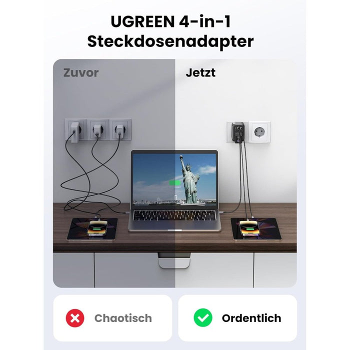 EAN 6957303896134 - Ugreen 90613 cargador de dispositivo móvil Universal Negro Corriente alterna Interior imagen 2