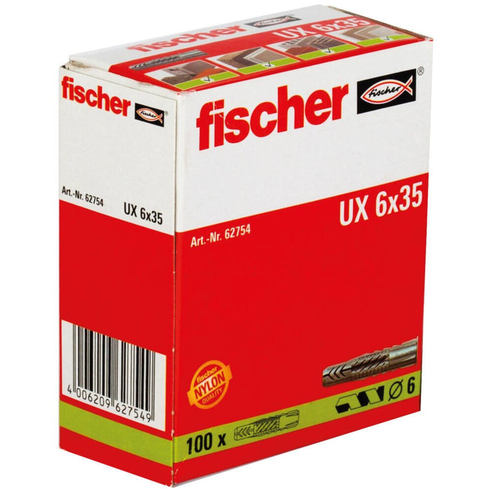 Fischer Ux 6x35, Pasador Gris Claro